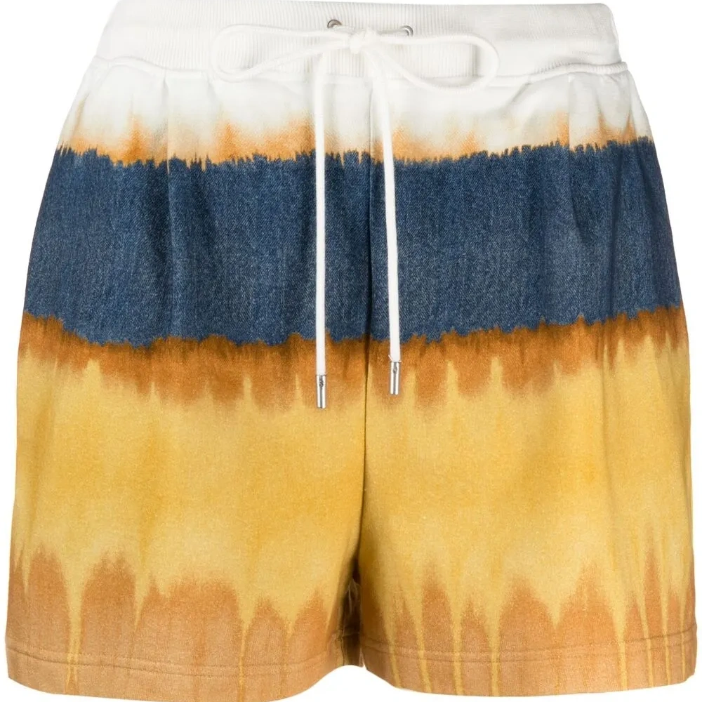 спортивные шорты с принтом тай-дай