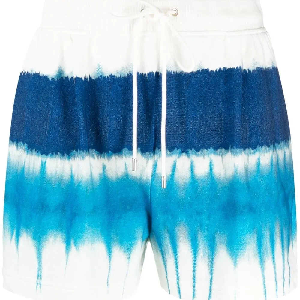 спортивные шорты с принтом тай-дай