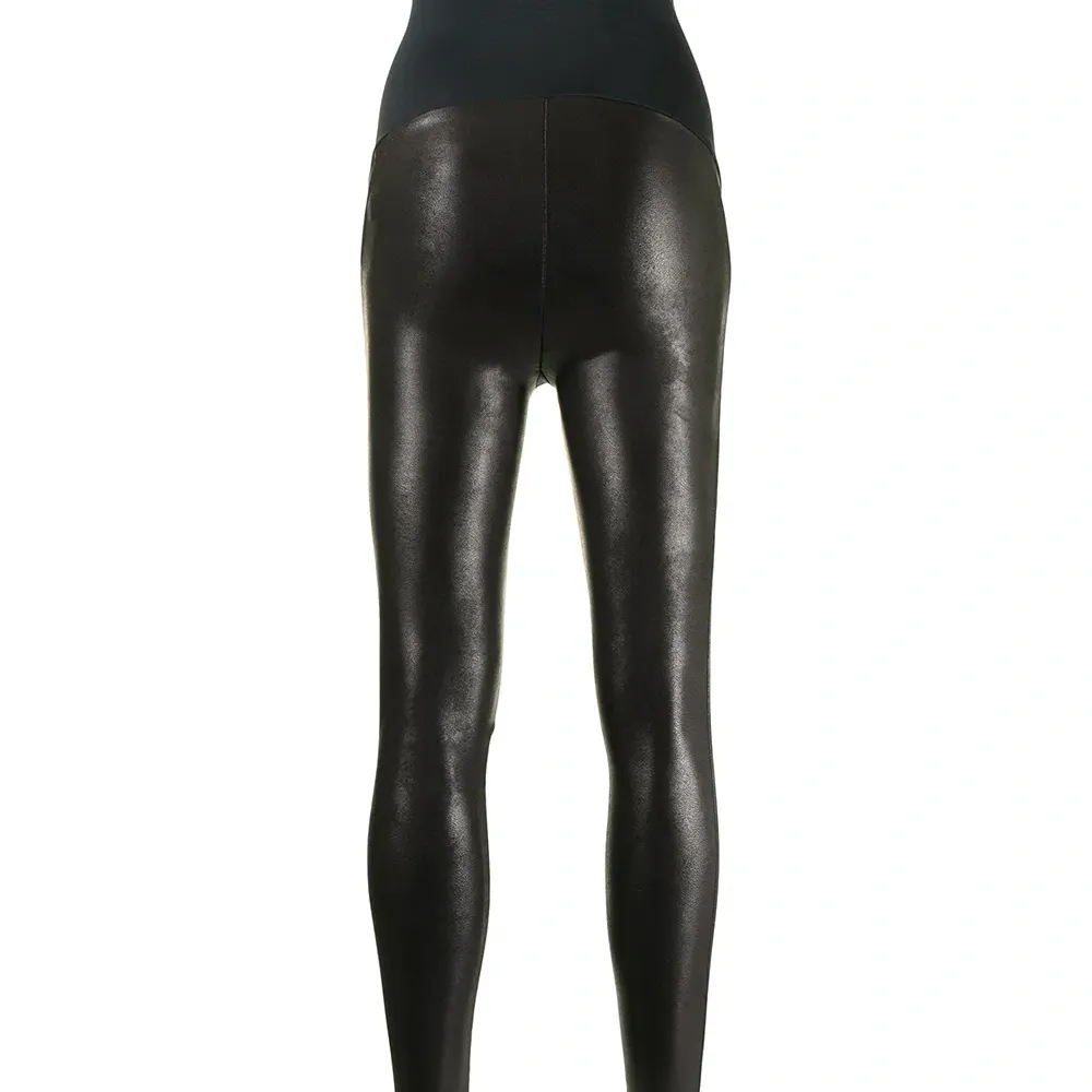 Легинсы из искусственной кожи с завышенной талией