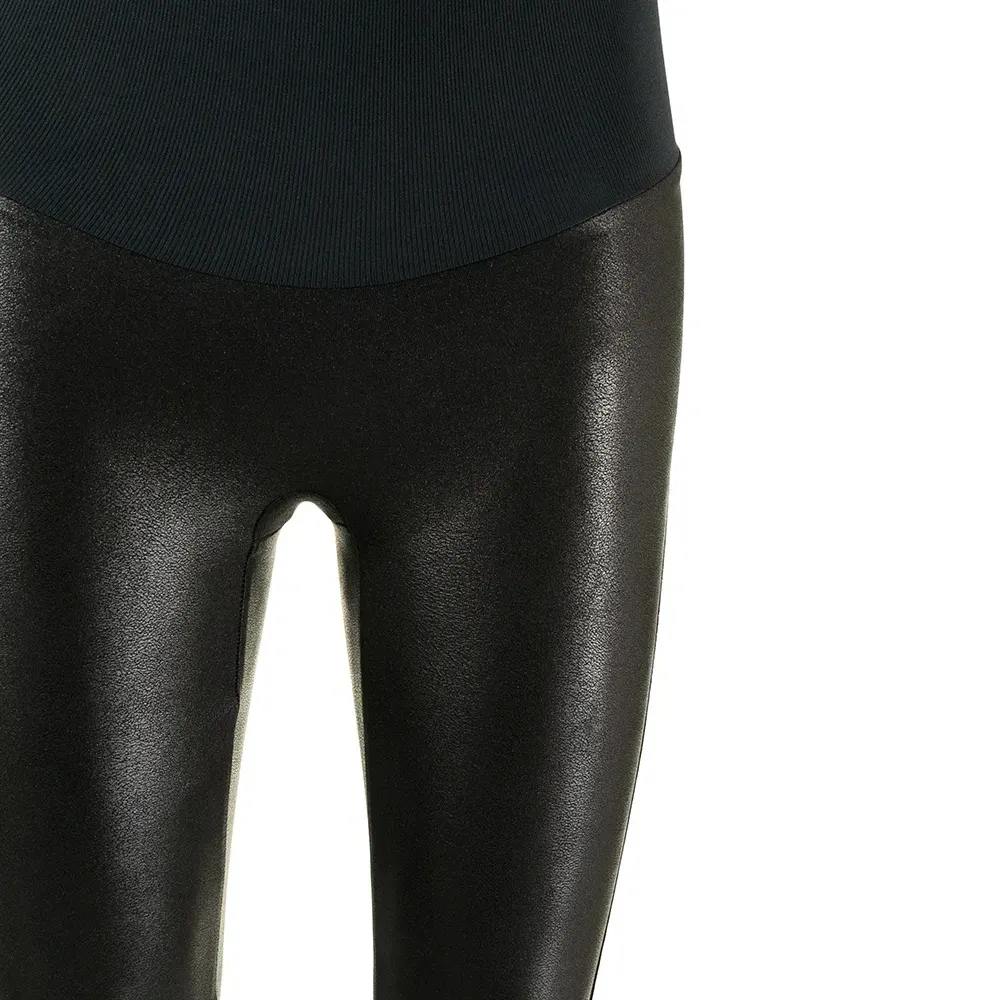 Легинсы из искусственной кожи с завышенной талией