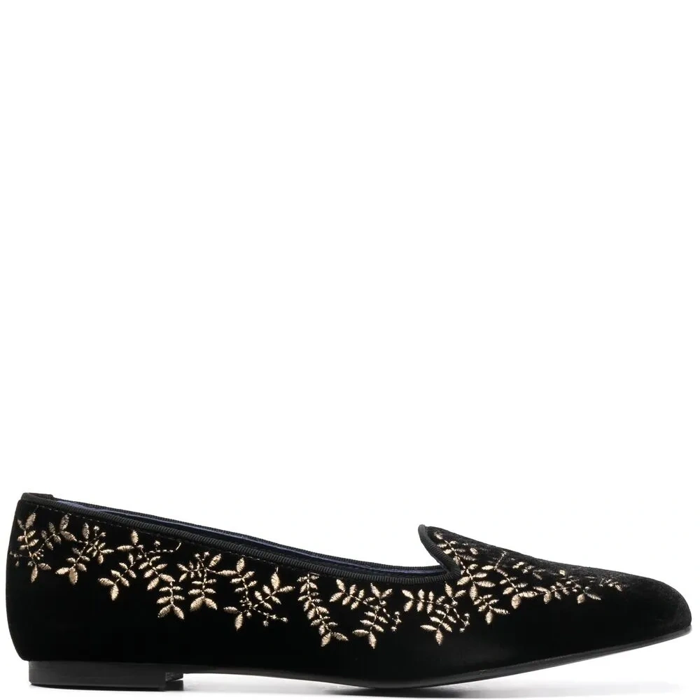 бархатные слиперы из коллаборации с Castañer Hojas