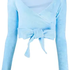 Трикотажный топ с запахом Трикотажный топ с запахом