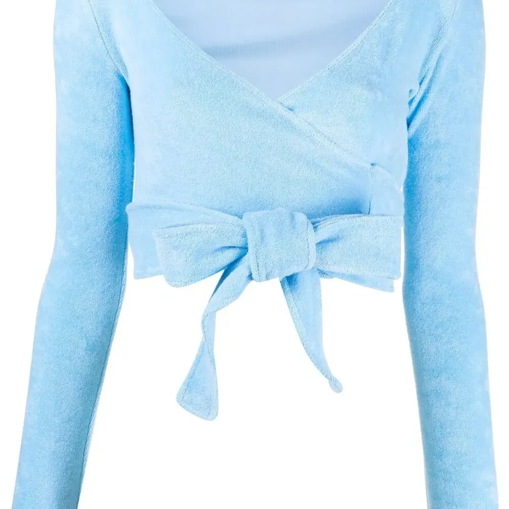 Трикотажный топ с запахом