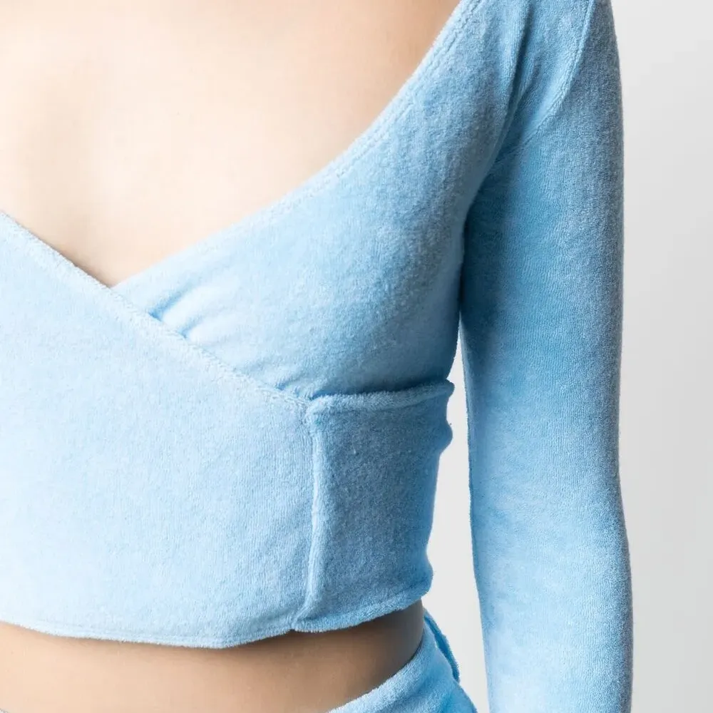 Трикотажный топ с запахом