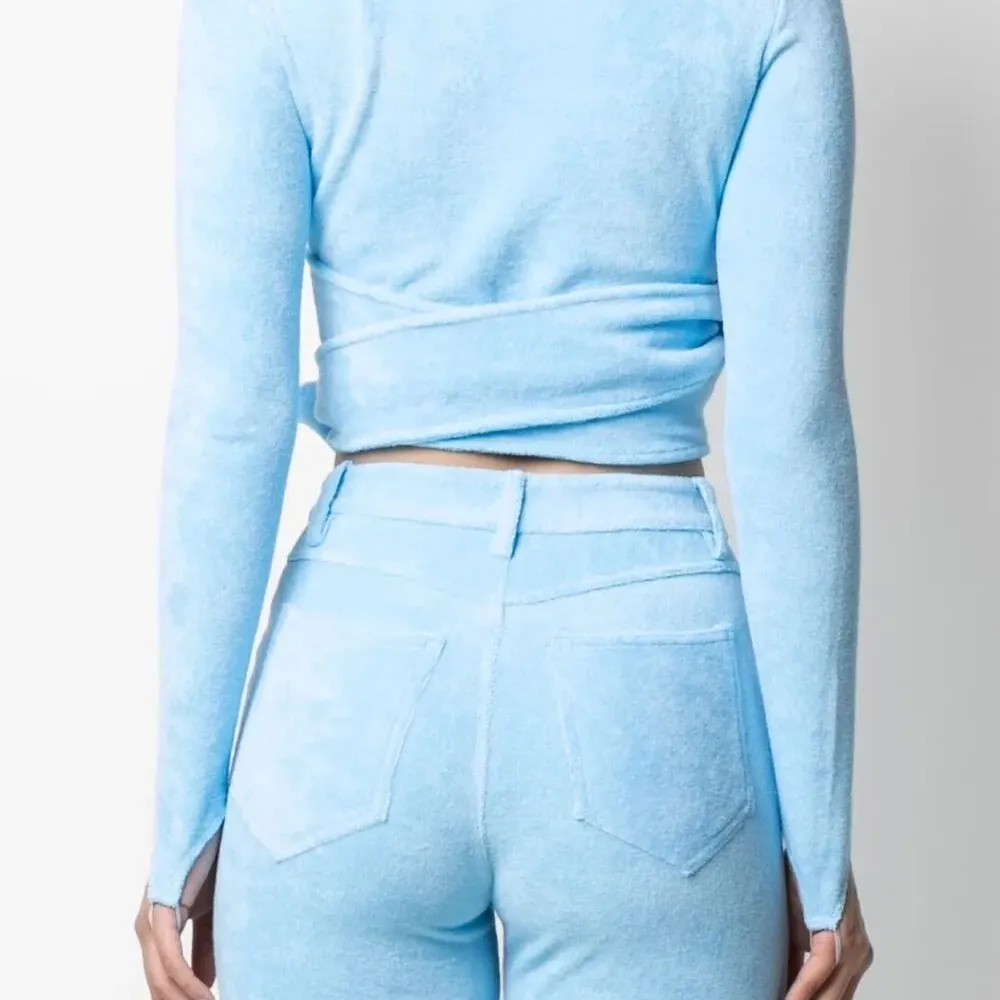 Трикотажный топ с запахом