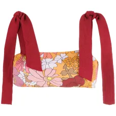 Лиф бикини с цветочным принтом и завязками Лиф бикини с цветочным принтом и завязками