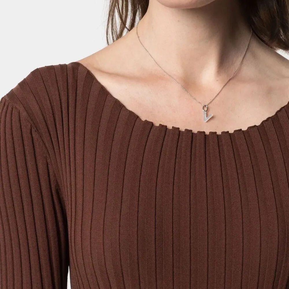 подвеска Lucid Letter V из позолоченного серебра