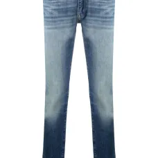 Прямые джинсы с заниженной талией