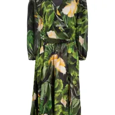 платье миди с принтом