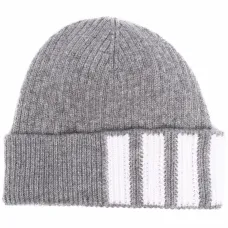 Кашемировая шапка бини с полосками 4-Bar