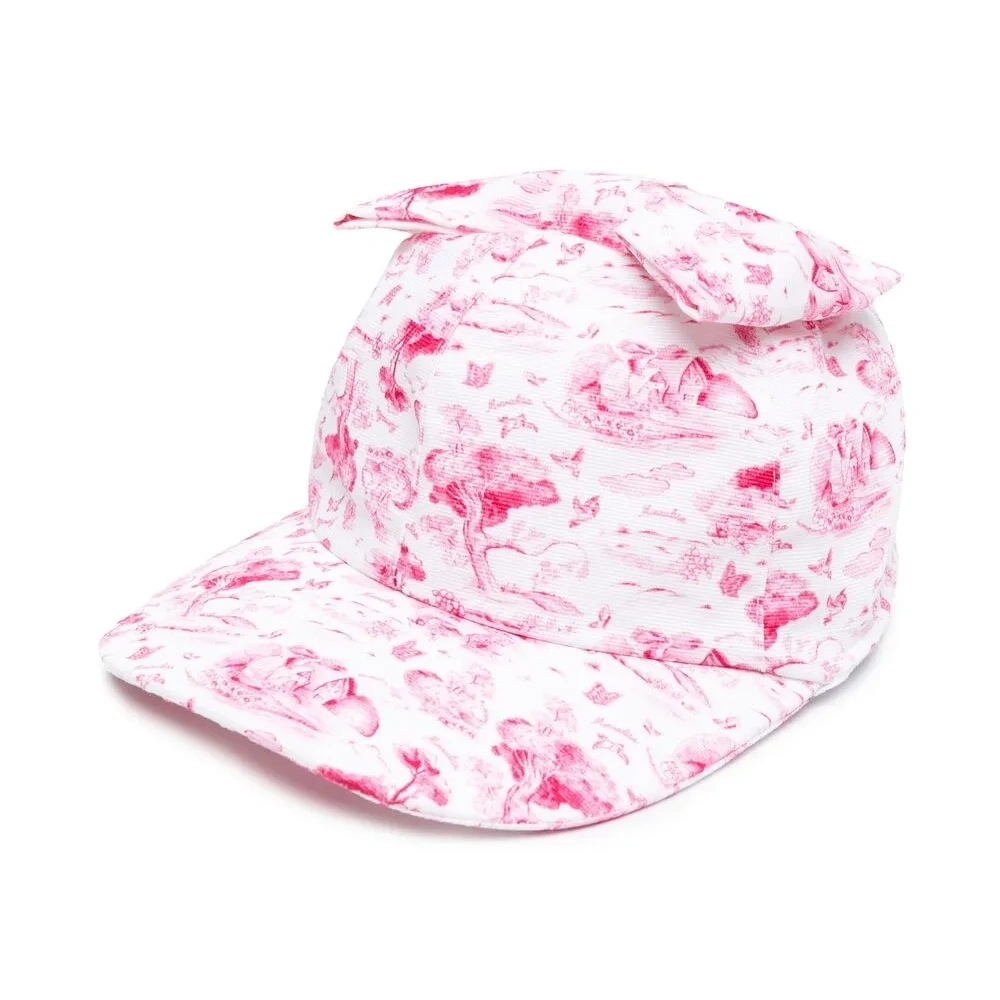 кепка с бантом и принтом