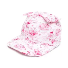 кепка с бантом и принтом