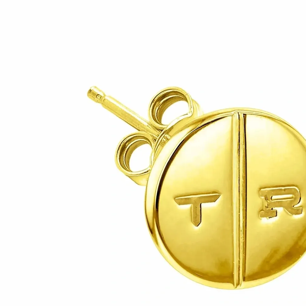 Позолоченная серьга-гвоздик