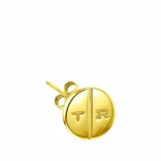 Позолоченная серьга-гвоздик