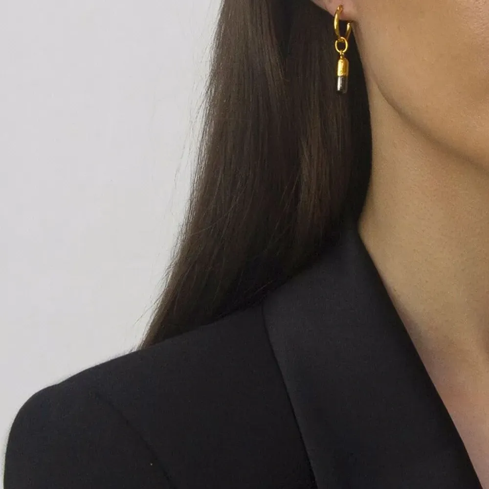 Серьга-кольцо с подвеской