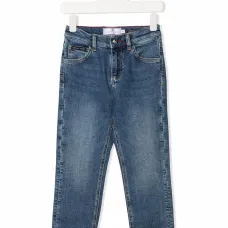 Джинсы с вышивкой Skull