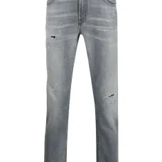 Узкие джинсы с эффектом потертости