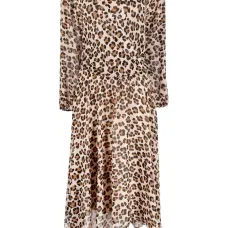 платье асимметричного кроя с леопардовым принтом