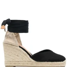 Эспадрильи на танкетке с завязками