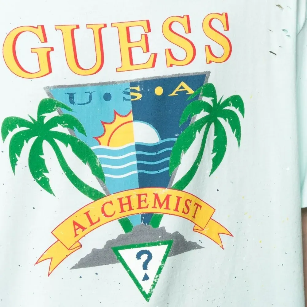 Футболка с принтом и логотипом