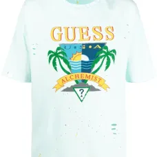 Футболка с принтом и логотипом