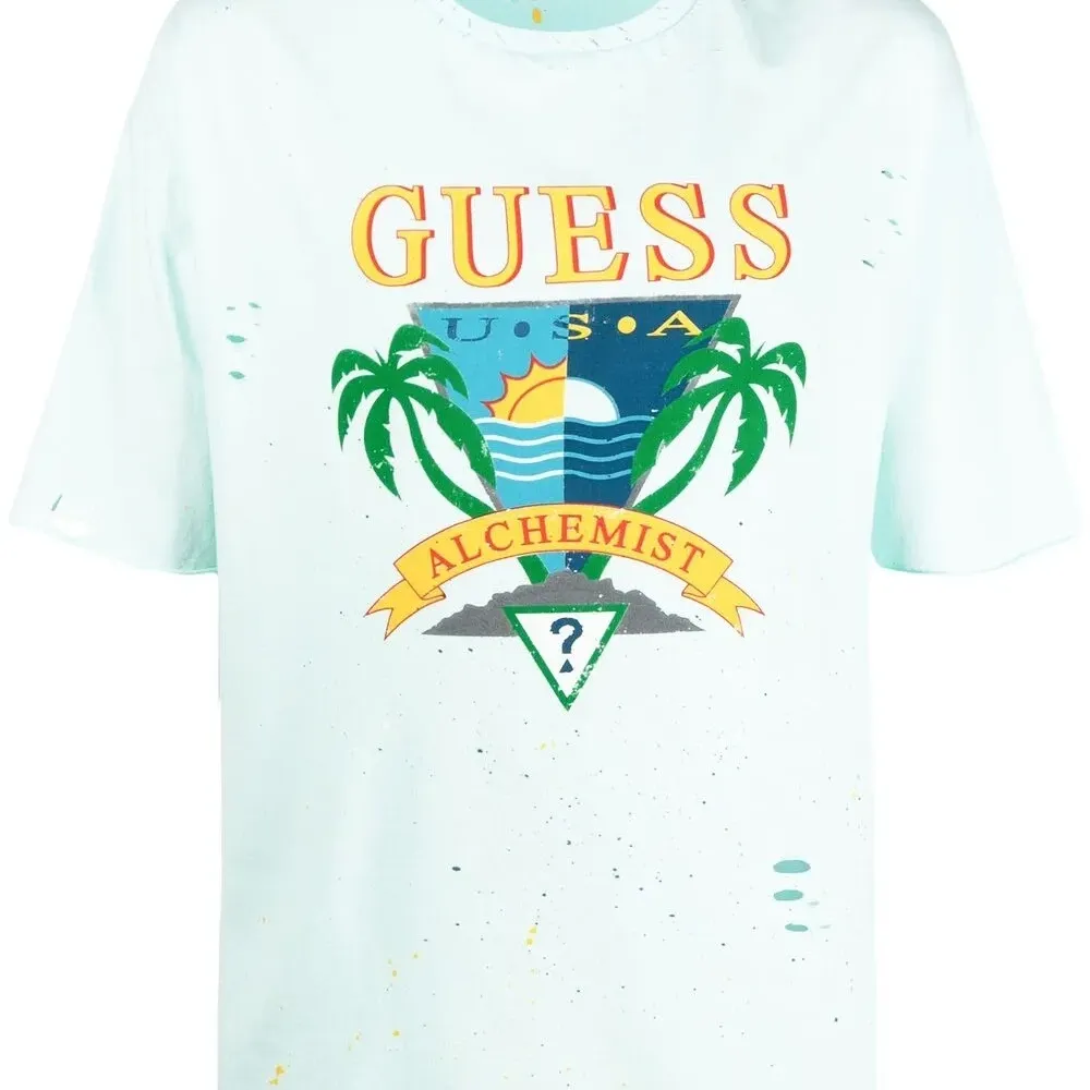 Футболка с принтом и логотипом