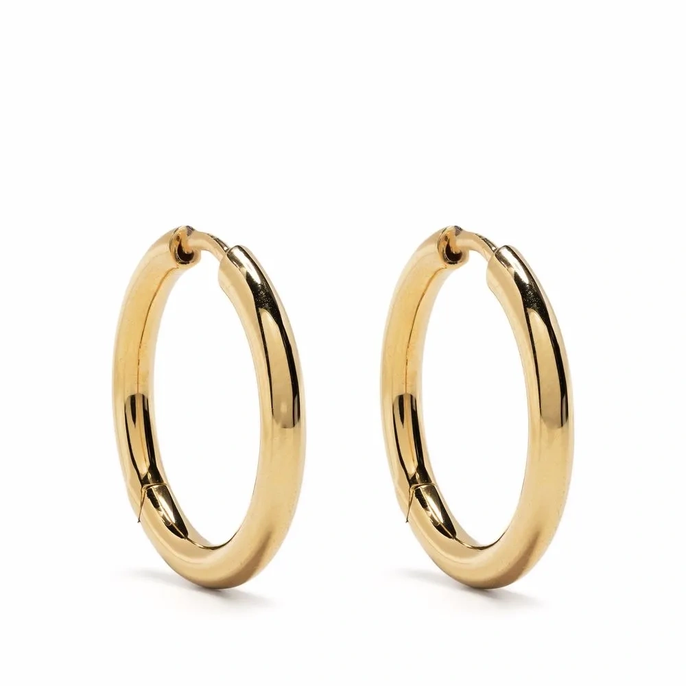 Серьги-кольца среднего размера