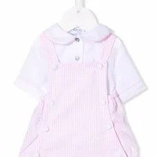 комплект из футболки и ромпера в клетку