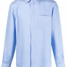 Рубашка с длинными рукавами и заостренным воротником