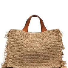 Плетеная сумка-тоут Onja с бахромой
