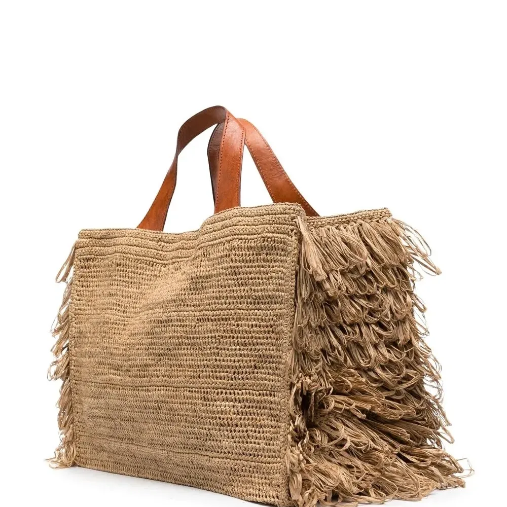 Плетеная сумка-тоут Onja с бахромой