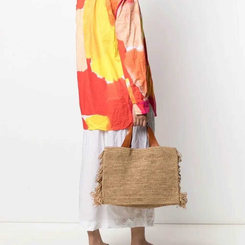 Плетеная сумка-тоут Onja с бахромой