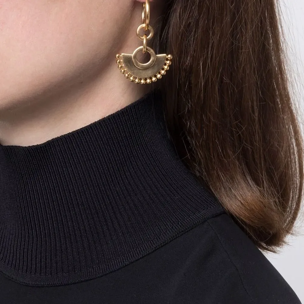 Позолоченные серьги-кольца Zenyu