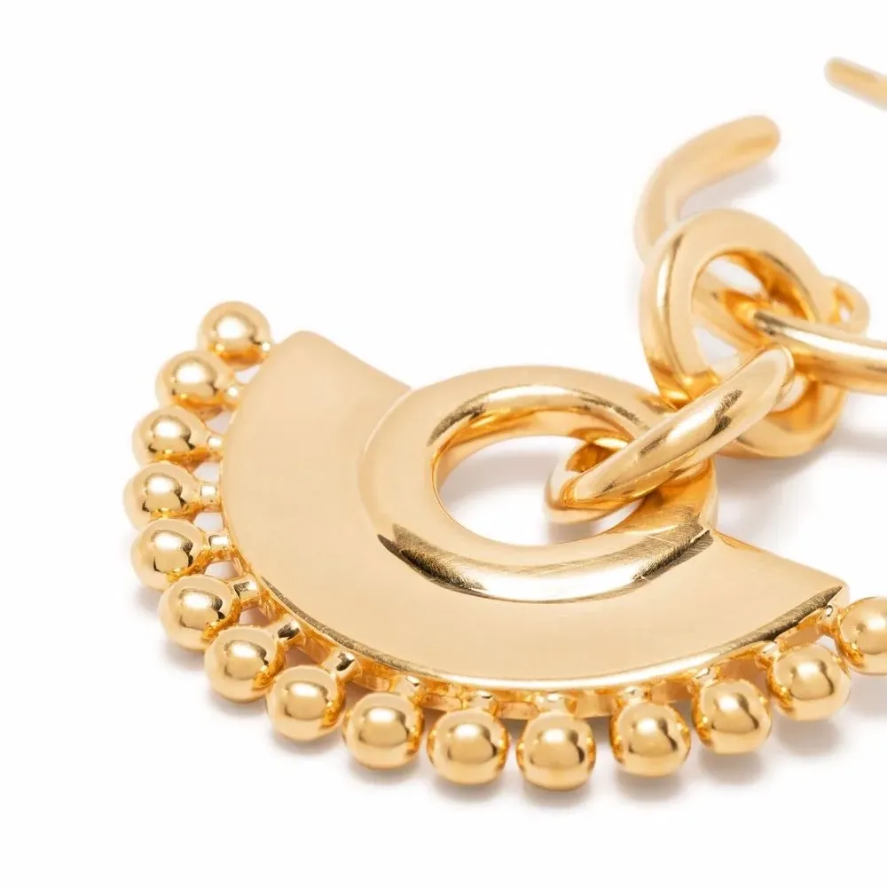 Позолоченные серьги-кольца Zenyu