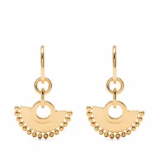 Позолоченные серьги-кольца Zenyu