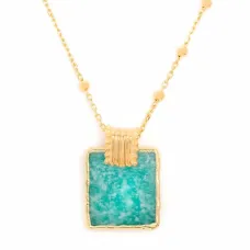 Колье Lena из позолоченного серебра с подвеской