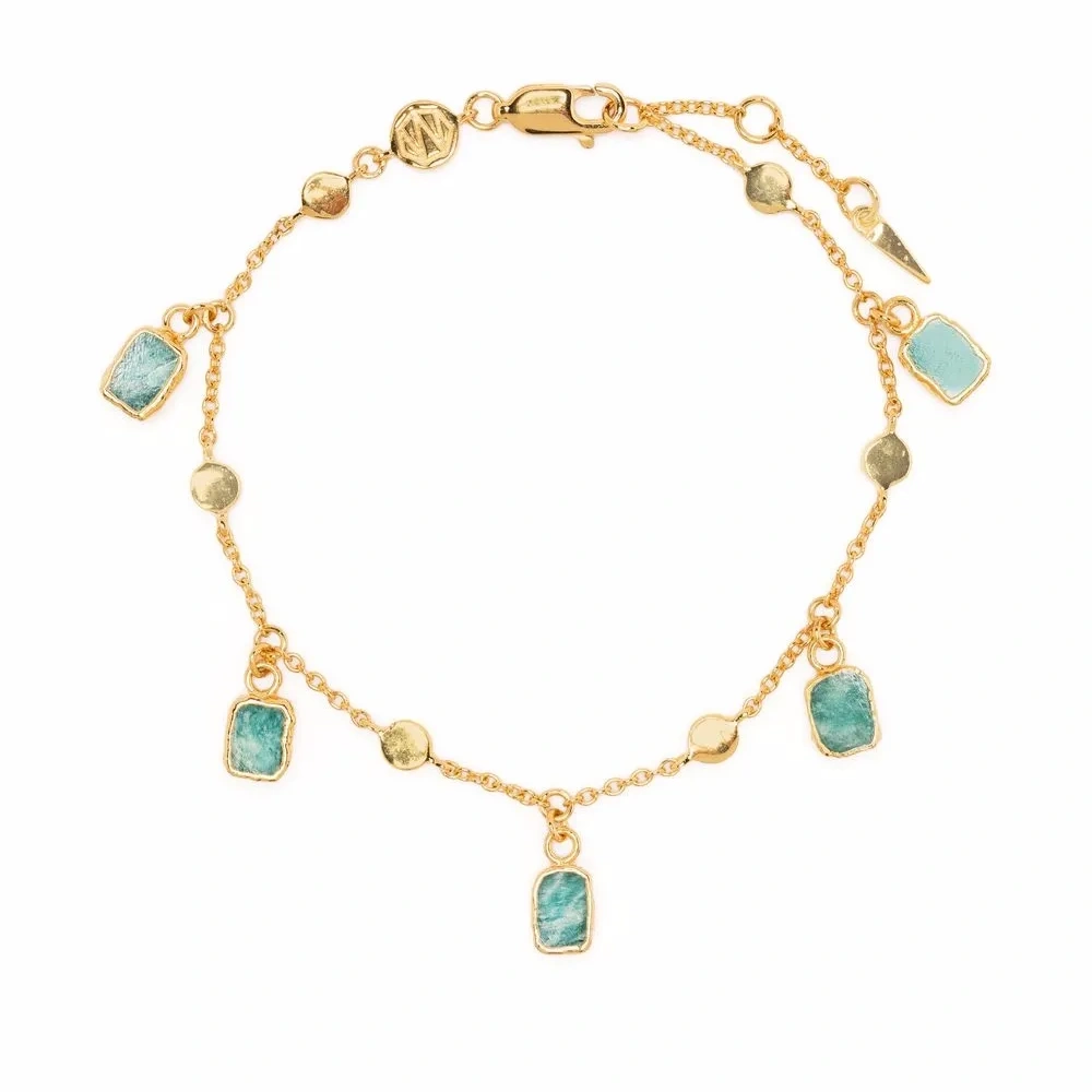 Браслет Lena из позолоченного серебра с подвесками