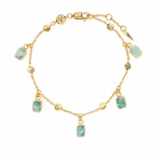 Браслет Lena из позолоченного серебра с подвесками