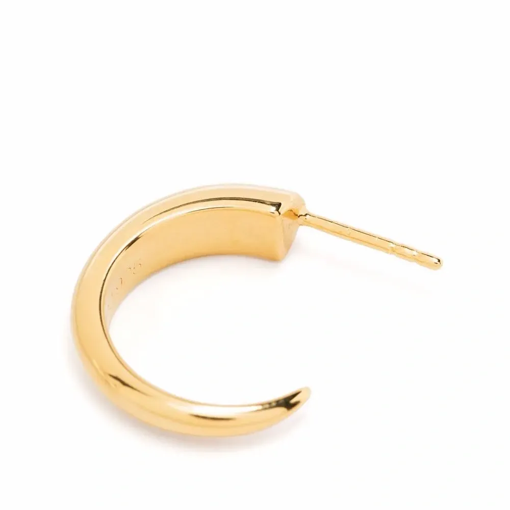 Серебряные серьги-кольца среднего размера