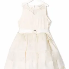 многослойное платье с узором