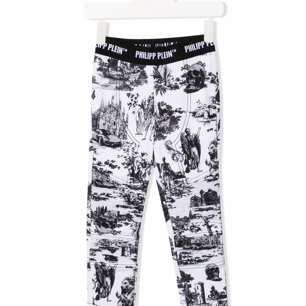 легинсы En PLEIN с принтом