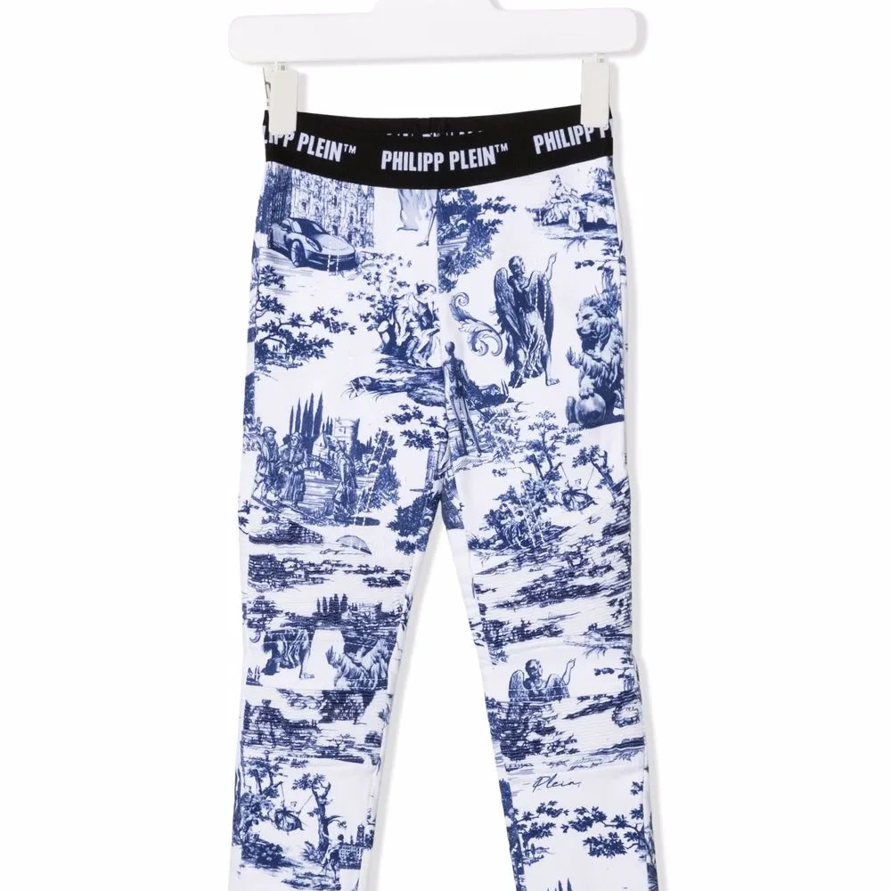 легинсы En PLEIN с принтом