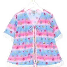 топ с бахромой и принтом топ с бахромой и принтом