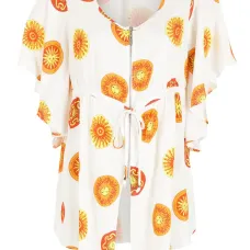 Топ на молнии с принтом Топ на молнии с принтом