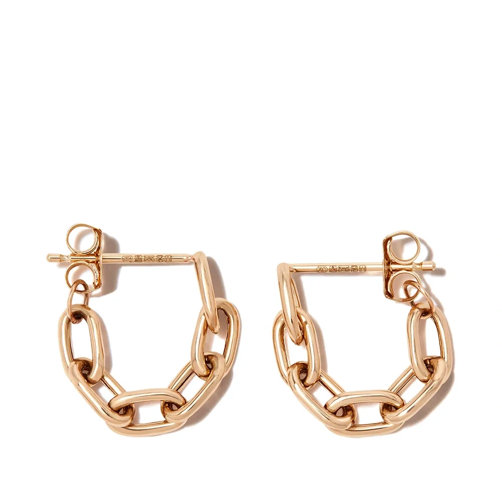 Серьги-цепочки из желтого золота