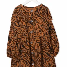 платье миди с тигровым принтом