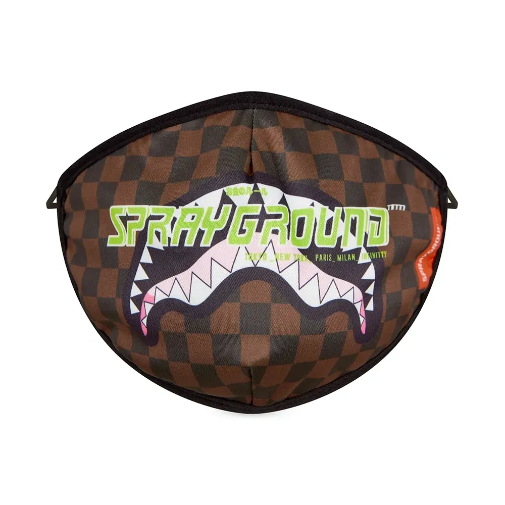 Клетчатая маска с логотипом Клетчатая маска с логотипом