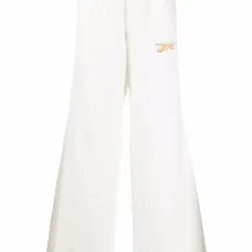 Брюки широкого кроя с нашивкой