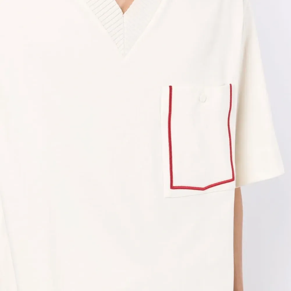 Футболка с контрастной отделкой