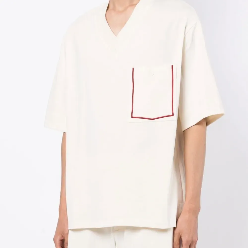 Футболка с контрастной отделкой